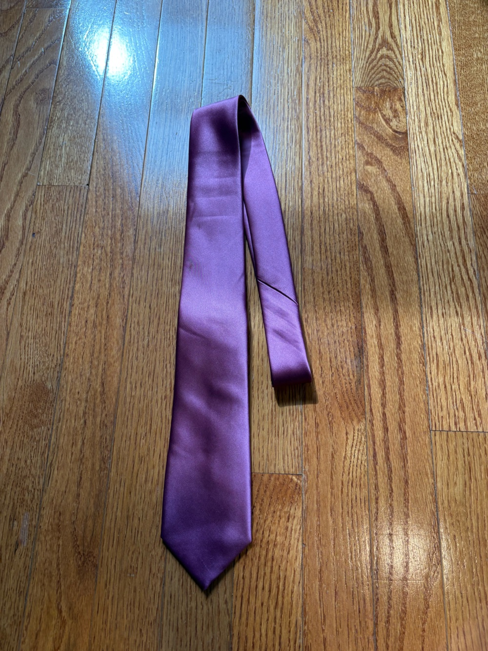 Bespoke Plum Satin Men's Tie